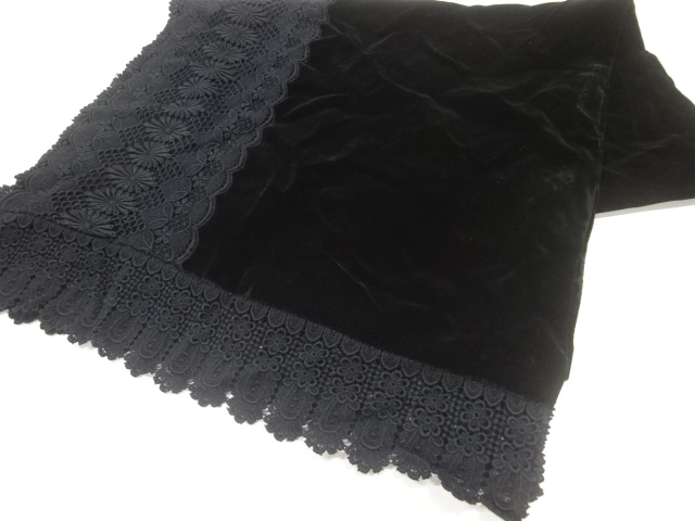 ビロードレース花模様ショール